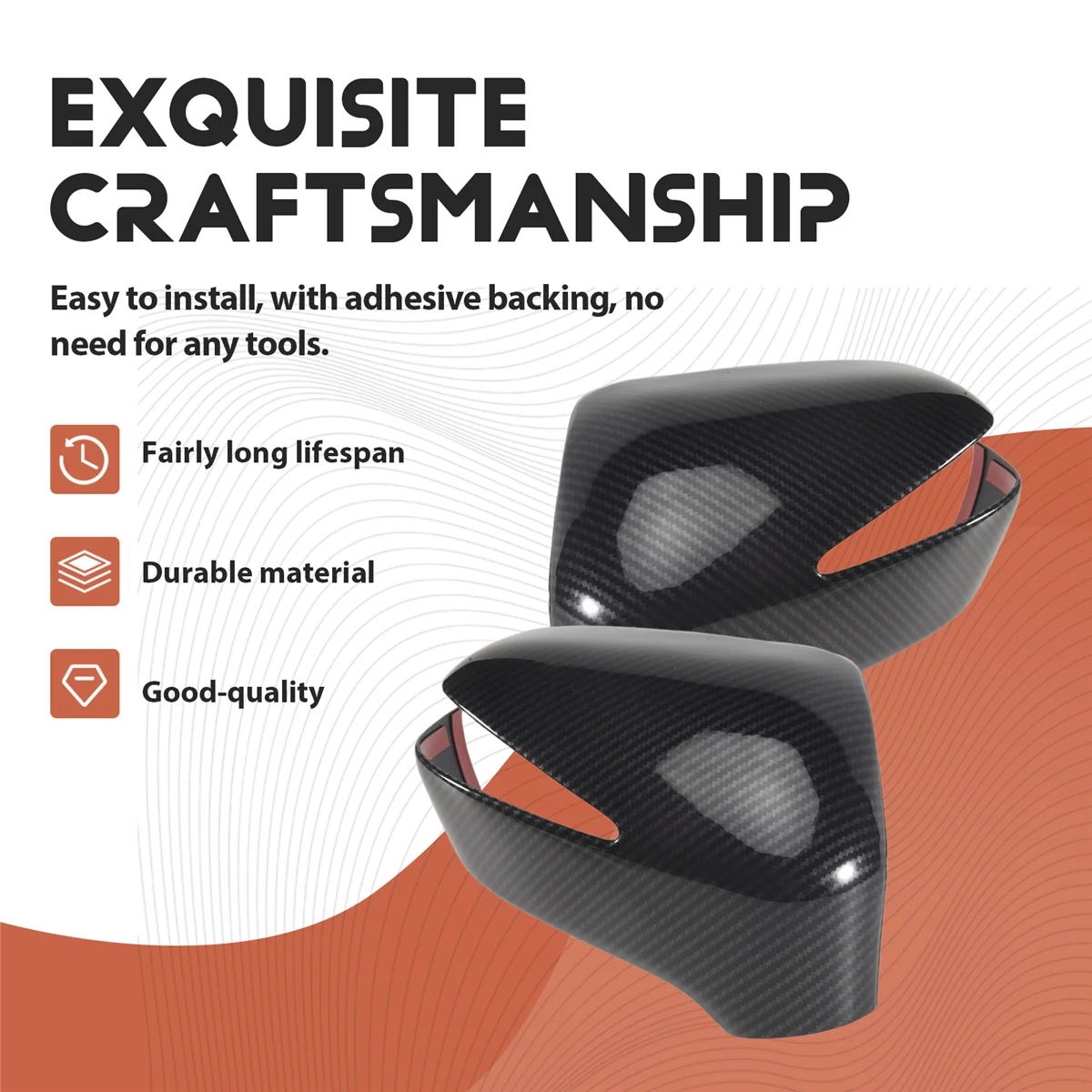 

A02Q-автомобильное зеркало заднего вида, накладка, рамка, внешний Стайлинг, АБС-пластик, углеродное волокно для Honda Civic 8th Sedan 2006-2011