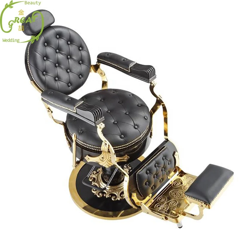 Great Foshan Antique Cheap Wholesale Vintage Used Styling Hydraulic Pump Hairdressing Barber Chair for Hair Salon Furniture Sale