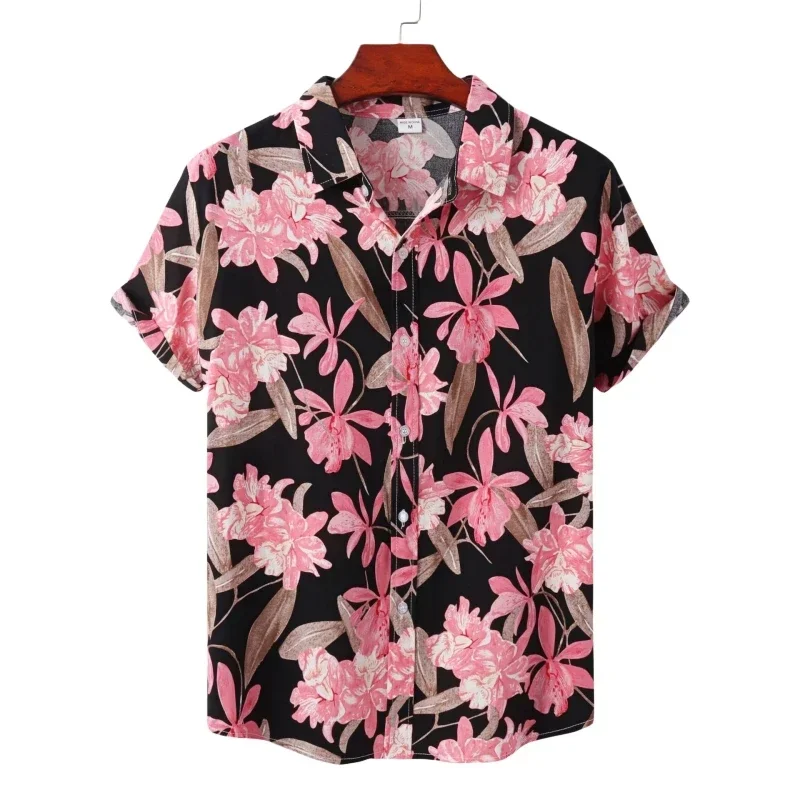 Luxury Men's Polo Shirt Short Sleeve Shirts Man Fashion Clothing Blouses Social T-shirts  Hawaiian Cotton Oversize