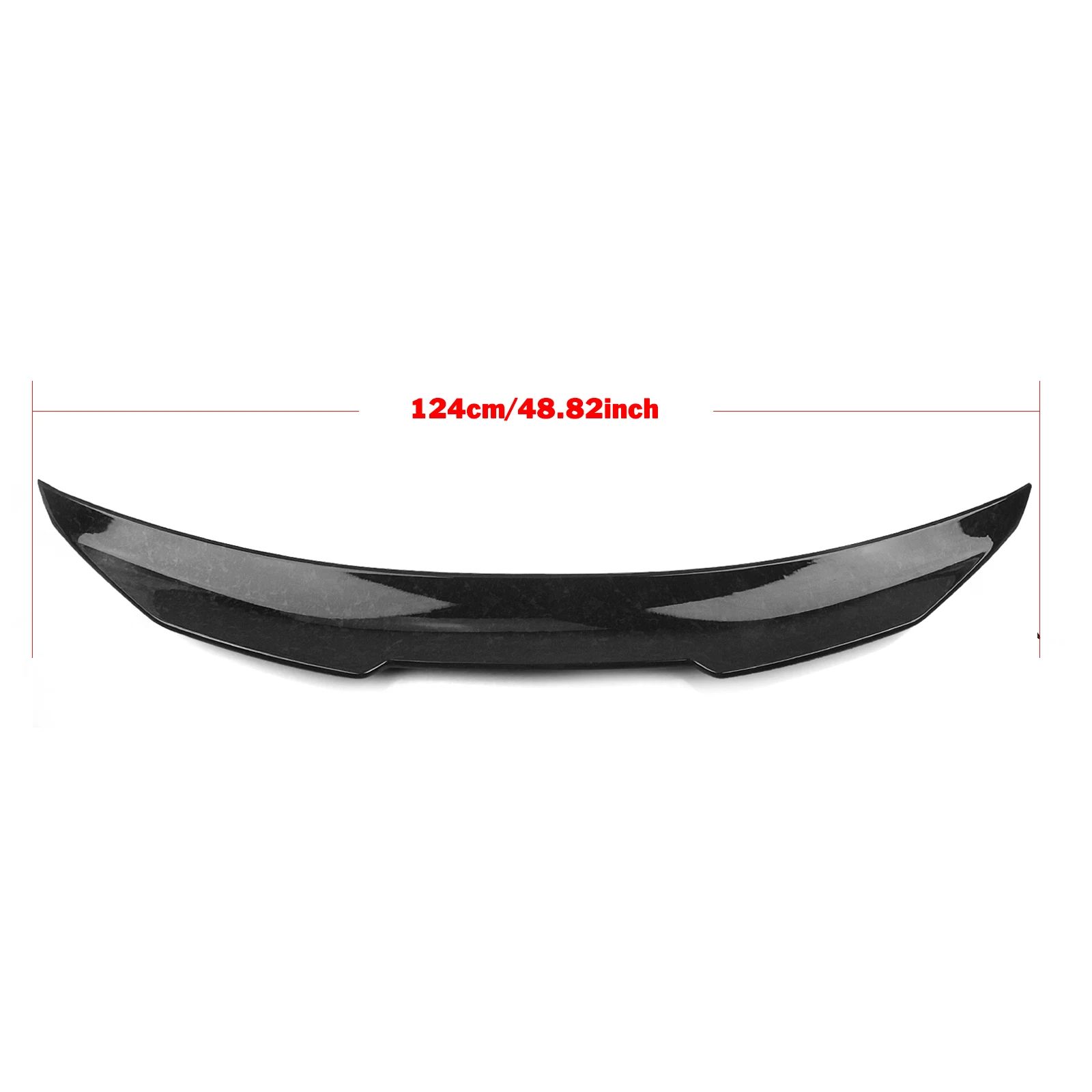 For Infiniti G37 G25 Q40 2007-2015 Sedan 4 Door PSM Style Rear Trunk Lid Spoiler Wing Splitter Lip Carbon Fiber Look/Gloss Black