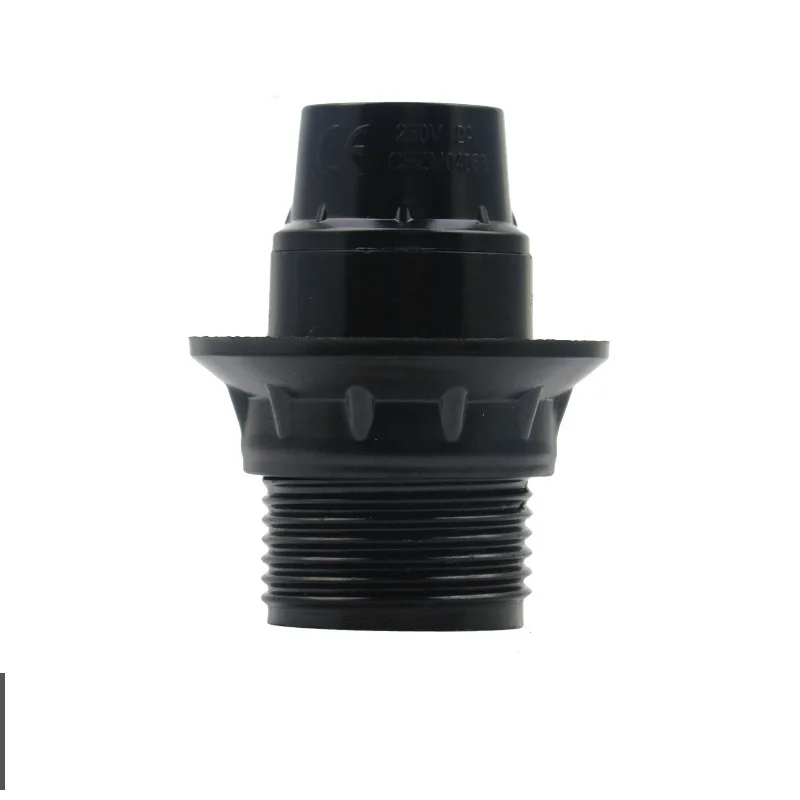 E14 Aluminum cover bakelite lamp lamp chandelier bakelite screw lamp holder self-locking half tooth lamp holder