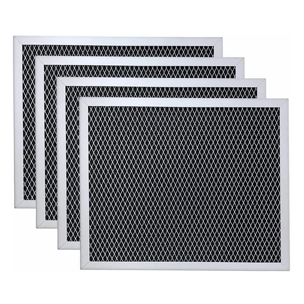 T1045C◐◆◀♥4 Pack Range Hood Filter 97007696 Aluminum Charcoal Combo for W10355450 6105C 【Buy Now】