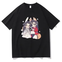 Heaven Officials Blessing Tian Guan Ci Fu TGCF Oversized T-shirts WOMEN 100% Cotton Manga/Comic T Shirts Boylove Tshirts Fashion