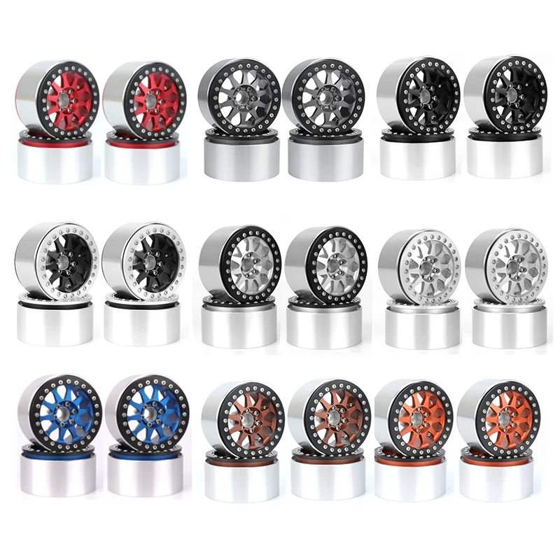 

Metal 2.2 Inch Beadlock Wheel Rim For 1/10 RC Crawler Car Axial SCX10 90046 III CAPRA RR10 Wraith RBX10 Yeti 2.2 Tires