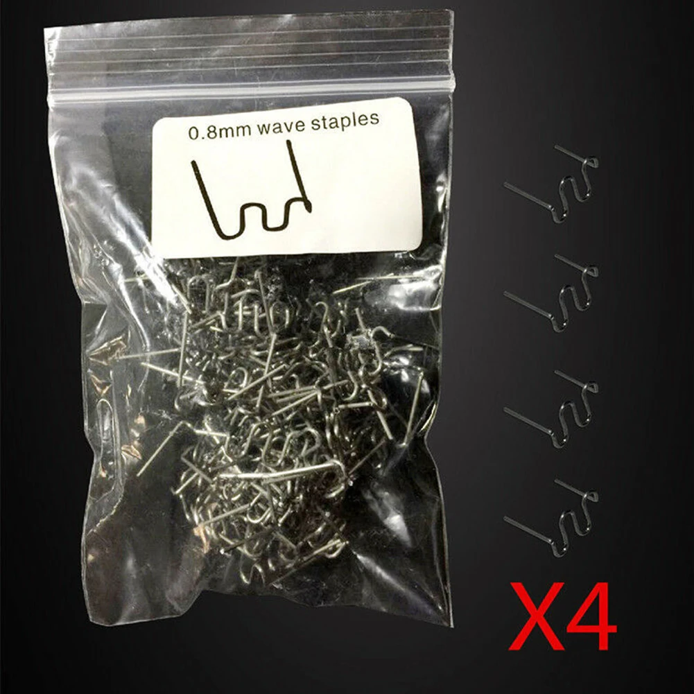 

400pcs 0.8mm Hot Staples For Car Bumper Flat Stapler Repair Pre-cut Wave Welding Nail Brand New And High Quality