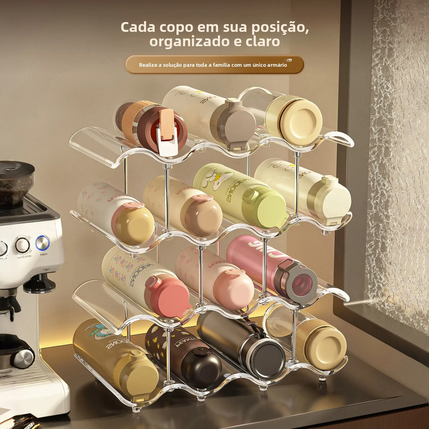 multi-layer-wave-shape-cup-storage-rack-desktop-coffee-tea-mug-bar-counter-organizer-shelf-wave-form-color-block-design