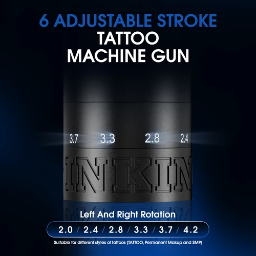 Imagen 2 del producto INKIN InkFlexo-máquina de tatuaje inalámbrica, pluma ajustable de 2,0-4,2mm, 1600mAh, batería inalámbrica para cartucho, agujas de tatuaje, pistola de tatuaje