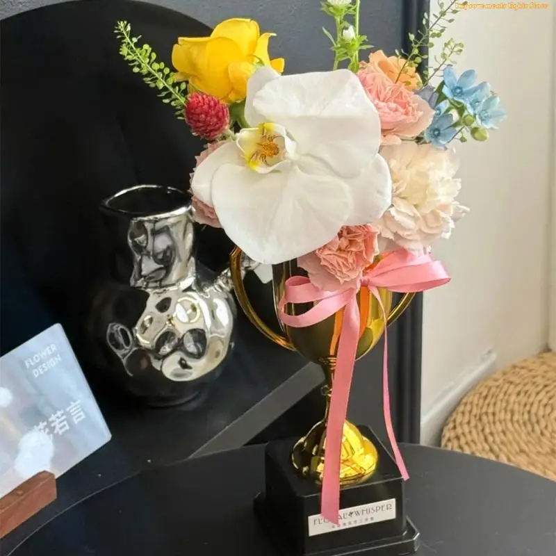 37ME Trophys Vases Award Trophies Cup Flower Vases for Centerpieces Decorative Vases for Office Home Desktop Decorations Photo