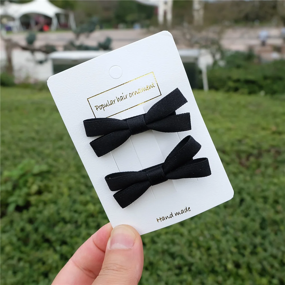 

Набор из 2 заколок-бантиков для девочек, милые заколки-невидимки, аксессуары для волос, детские цветные ленточные заколки, заколки для волос для детей, хит продаж