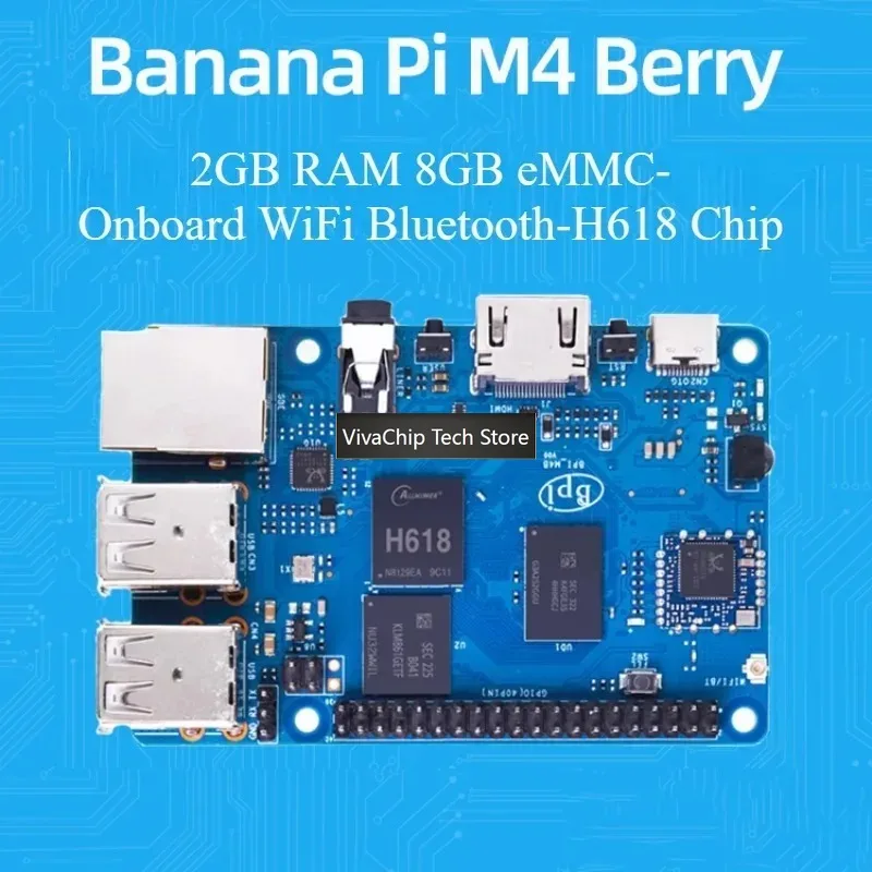 VivaChip TechBanana Pi Banana Pi BPI-M4 Berry Development Board Open Source Router Allwinner H618 Bluetooth Wifi