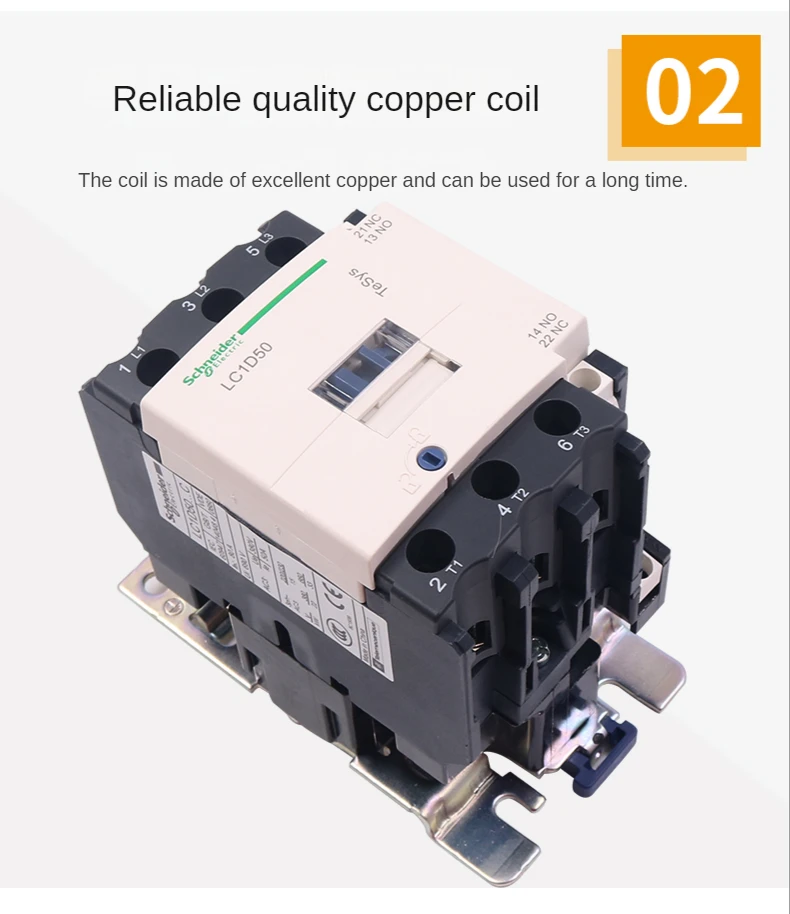 Schneider Schütz 3P Dreipoliger AC-Schütz LC1D50A B7C F7C Q7C M7C 24V 110V 220V 380V – Detail 8
