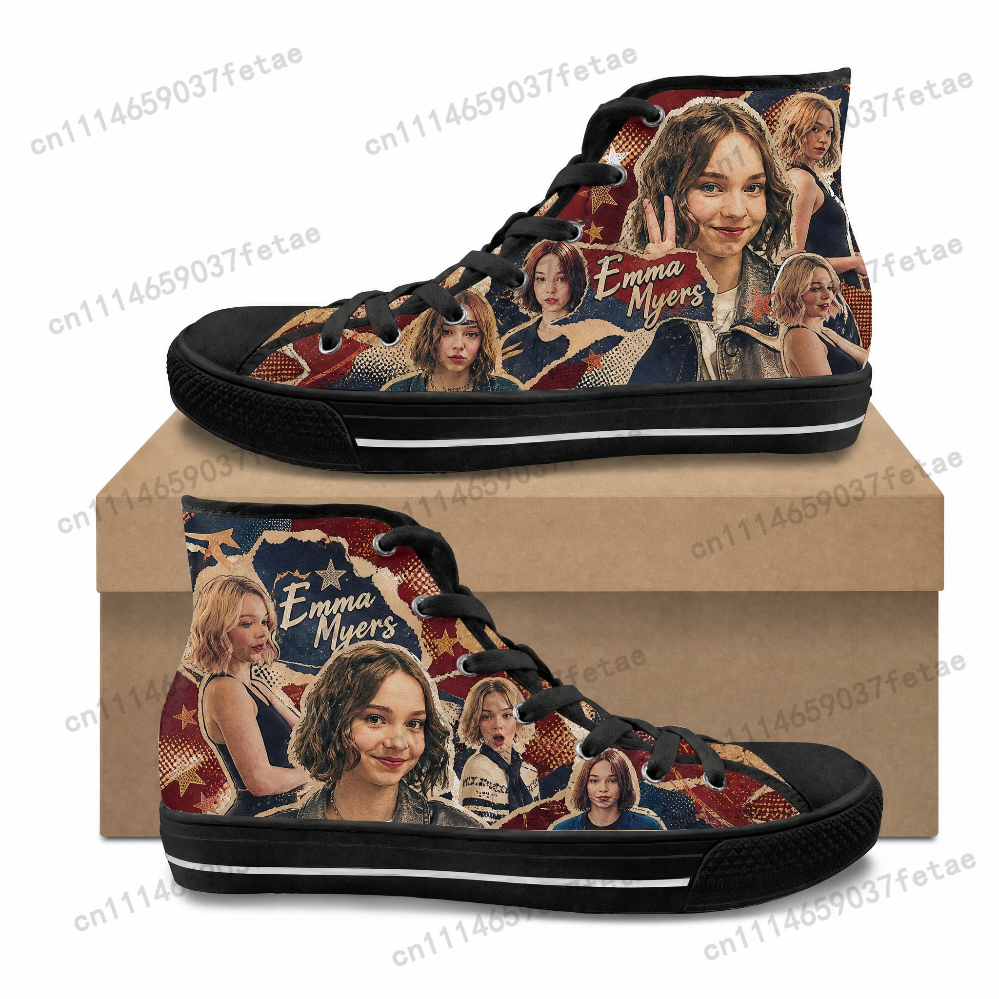 Emma Myers Low Top High Quality Sneakers Teenager Canvas Sneaker Mens Womens Casual Couple Shoes Customization Shoe