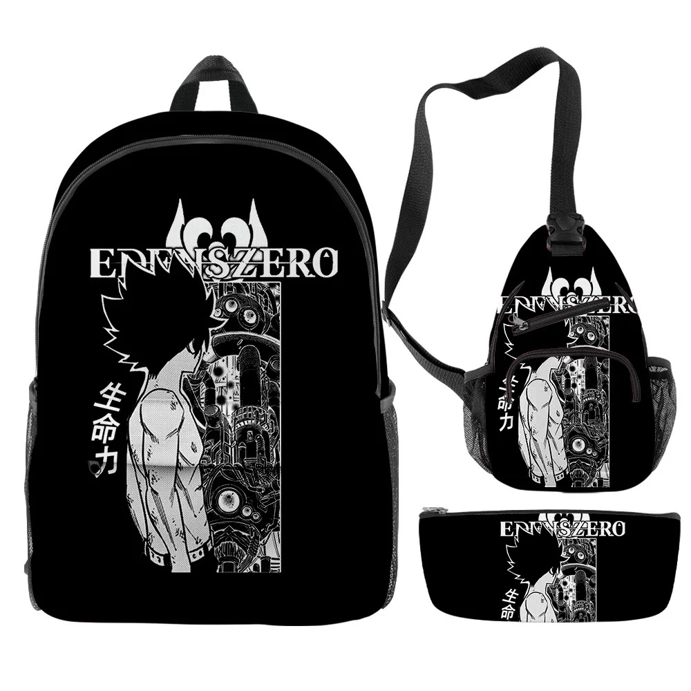 ยอดนิยมอ่อนเยาว์ตลก Edens ZERO 3 ชิ้น/เซ็ตกระเป๋าเป้สะพายหลัง 3D พิมพ์กระเป๋าถือแล็ปท็อป Daypack กระเป๋าเป้สะพายหลังกระเป๋าดินสอกรณี