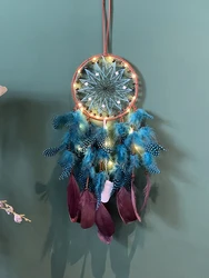 Dream Catcher Vintage Wind Chime Handmade Feather Bedroom Curtain Car Hanging Ornaments Birthday Christmas Gift Home Decorations