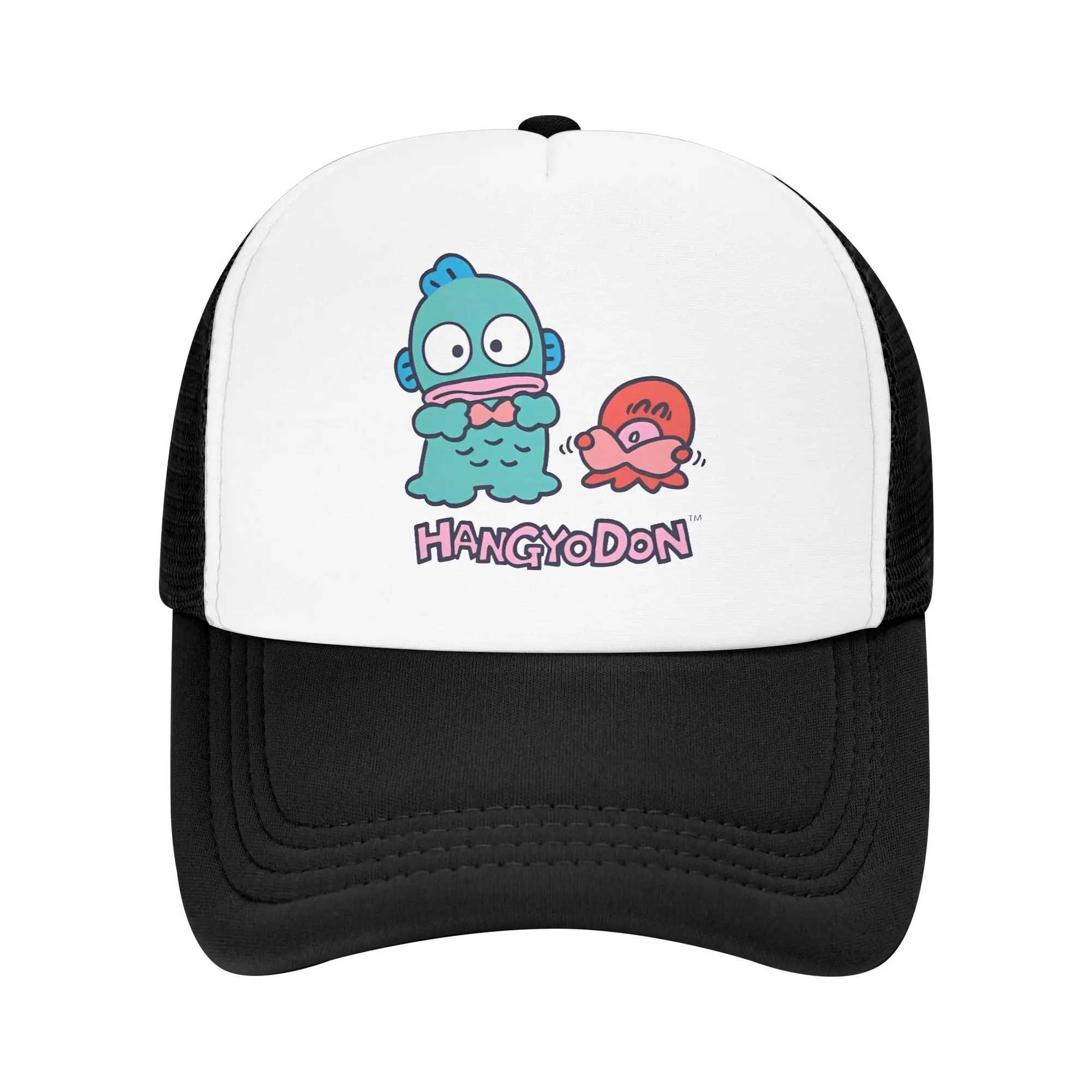 

Hangyodon Print Mesh Sun Hats Kpop Rock Breathable Snapback Cap Unisex-Teens Fitted Retro Design Trucker Hat