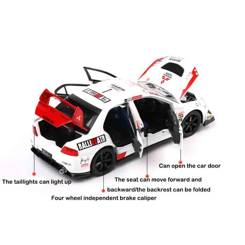 

1:32 Mitsubishi Lancer Evolution EVO Petroleum Version Alloy Die Casting Model Sound & Light Toys Adult Gifts For Boyfriend