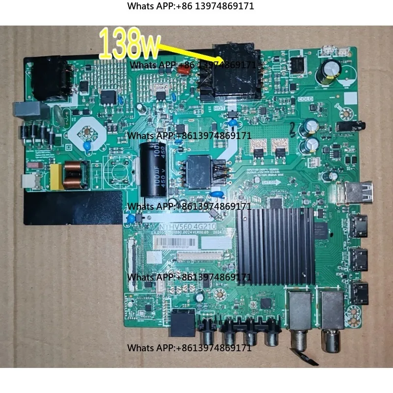 NTHV560.4G210 LA.017.22301880.0025VER00.06 Three in one WiFi TV motherboard, physical photo, tested for 108W   OR   138W