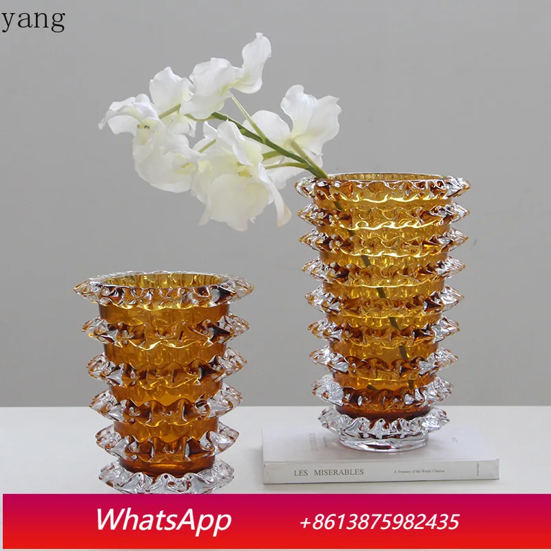 LMM thick-bottomed glass vase home tabletop lily hydroponic soft decoration