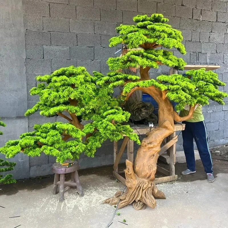 

Имитация приветственной сосны, искусственное дерево, внутренний пейзажный орнамент, украшение пола в офисе отеля