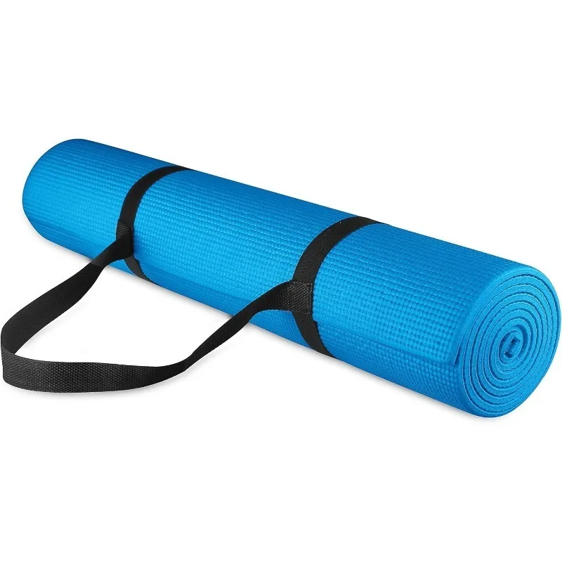 

All Purpose 1/4-Inch High Density Anti-Tear Exercise Yoga Mat with Carrying Strap, Multiple Colors