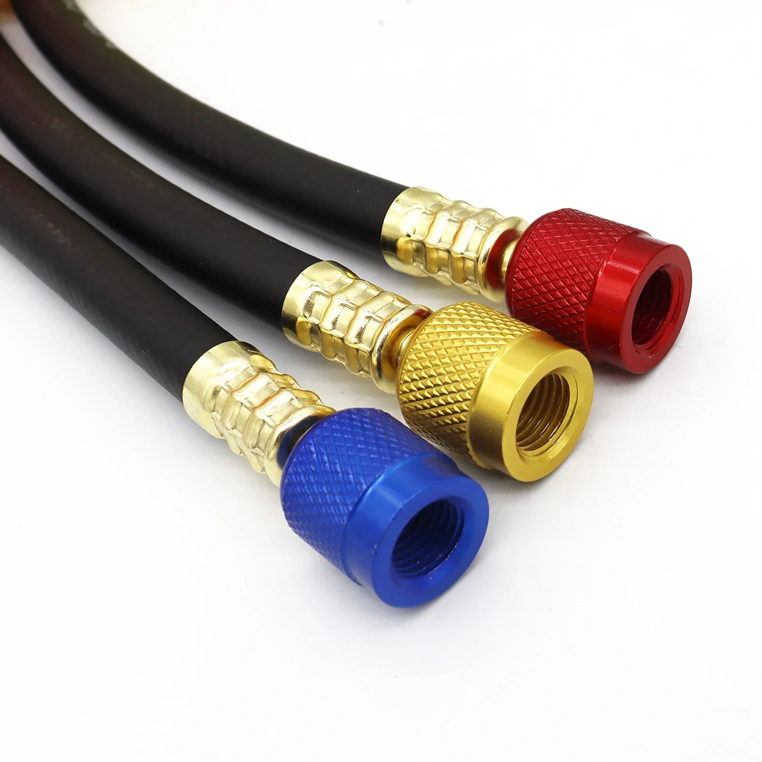 3PCS R410 Kältemittel AC Lade Schlauch 800-4000 PSI Arbeits Druck Fit HVAC Klimaanlage R134a R32 Kältemittel Manifold Gauge – Detail 4