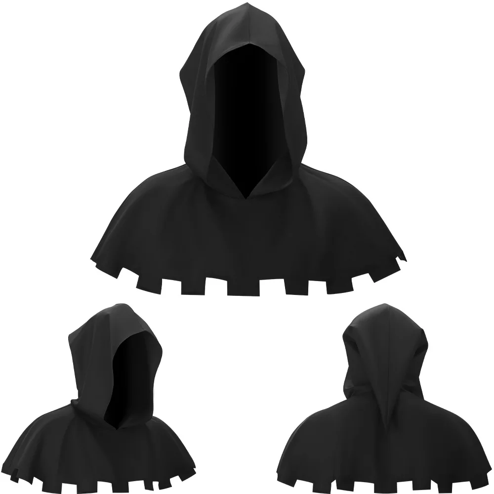 Nuevo Disfraz de Halloween, Capa de Grim Reaper, Capa Medieval con Capucha y Pechera, Traje de Sacerdote para Adultos