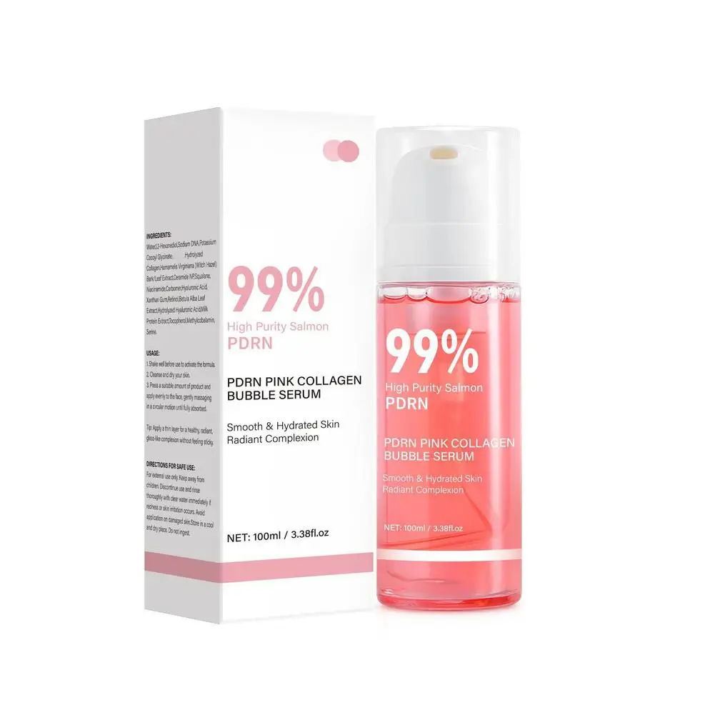 

Сыворотка с PDRN и розовым коллагеном 99% чистоты, 100 мл, низкомолекулярный коллаген, быстро впитывающаяся эссенция, разглаживающая, увлажняющая, придающая сияние сыворотка