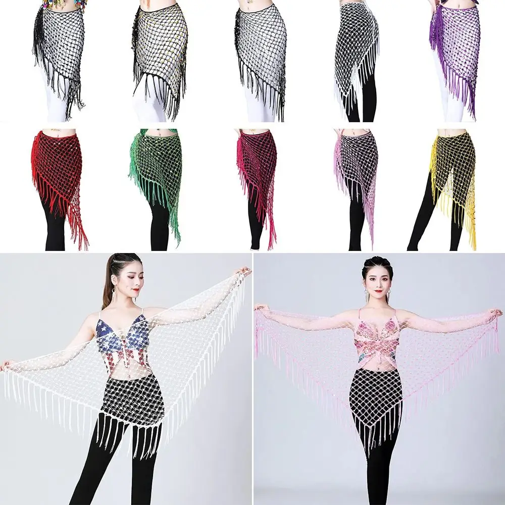 Sexy Sequins Belly Dance Costumes Belly Dancing New style Waist Chain Costumes Hollow Tassel Belly Dance Hip Scarf