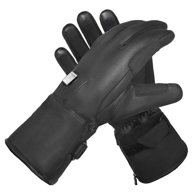 Women Horse Riding Heated Gloves Full Skin Leather Windproof Waterproof Heated Thermal Horse Gloves for Men
