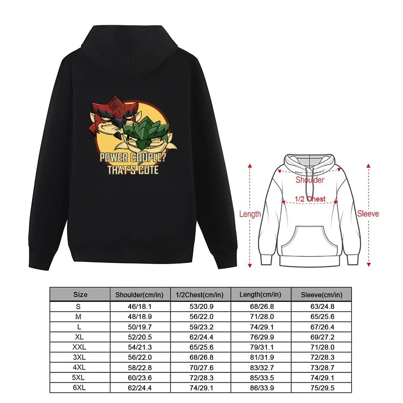 Me Gusta Rathalos and Rathian - Power Couple Hoodie ملابس أنيمي ملابس رجالية قميص رجالي ملابس رجالية بقلنسوة كبيرة الحجم