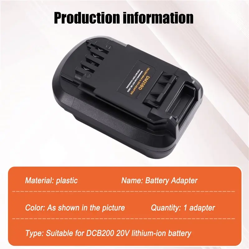 ABGI Battery Adapter DM20BD for 20V to for Black & Decker 20V Tools