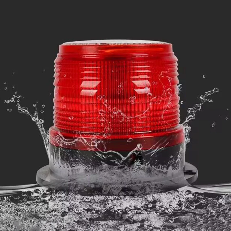 Solar Power Warning Flash Beacon Light Sensor Emergency Indication LED Lamp Car Rotating Traffice Safety Light Magnet Ceiling