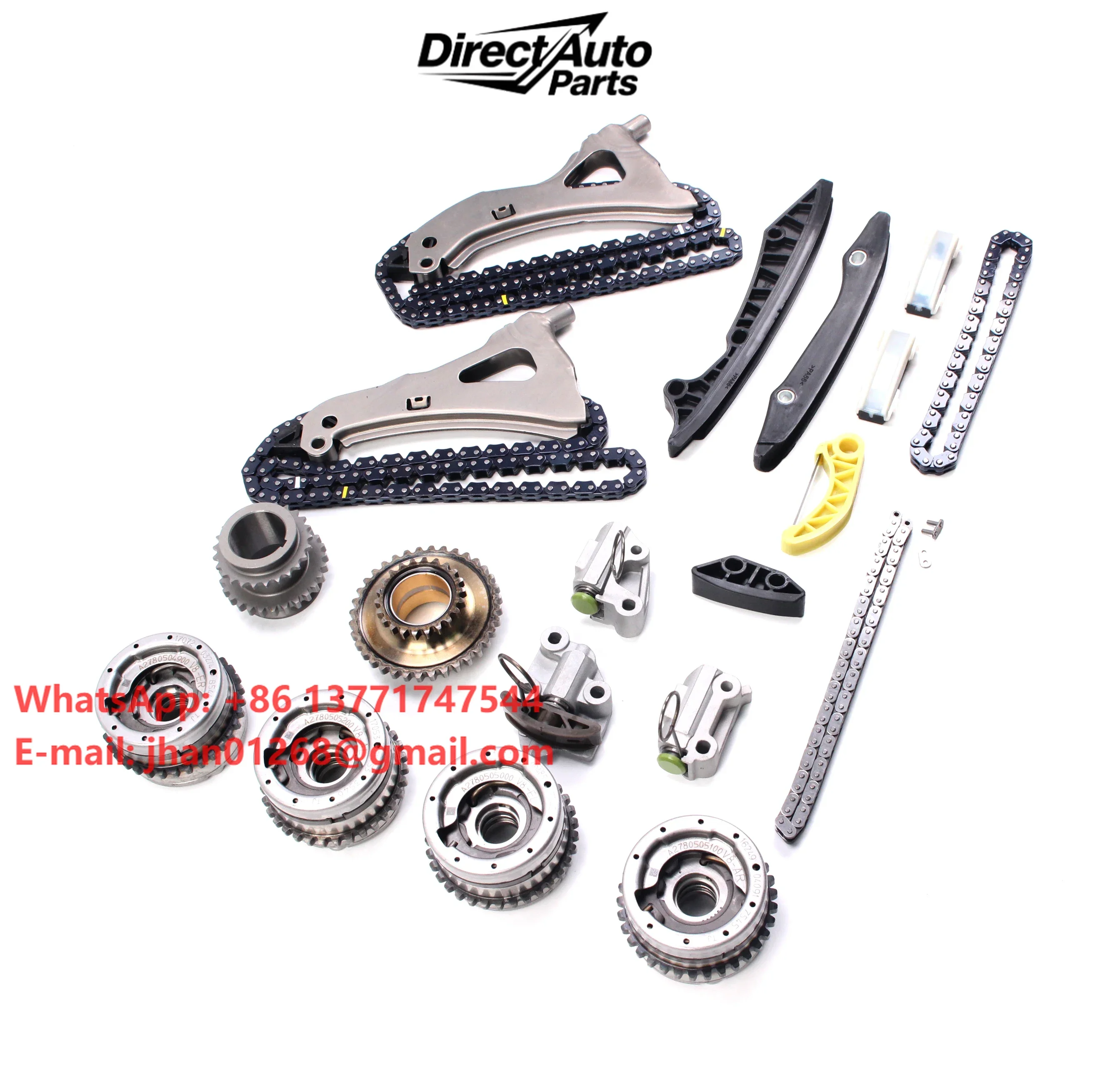 Engine Timing Chain Kit for 12-19 B enz Mercedes CLS500 E500 GL500 GLE500 GLS500 ML500 S500 CL500 SL500 4.7L V8 M278