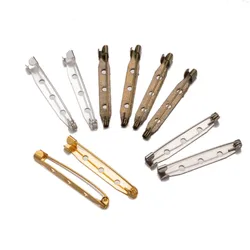 50Pcs 15/20/25/30/35/40mm Brooch Clip Base Pins Safety Pins Brooch Settings Blank Base DIY Jewelry Making Supplies Wholesale