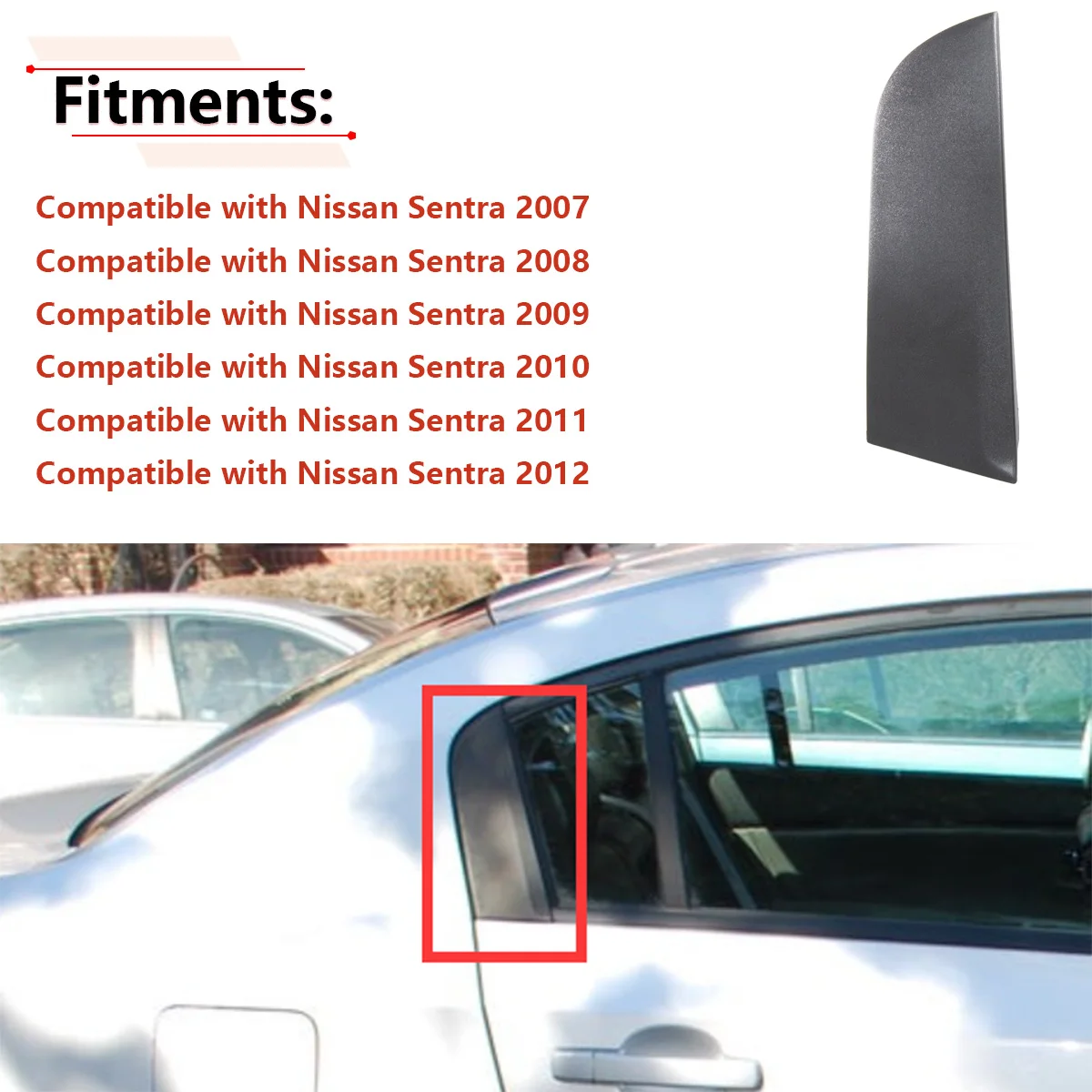 

Car Rear Left or Right Door Seal Retainer Plate Cover For Nissan Sentra 2007 2008 2009 2010 2011 2012 822D2-ZJ60A