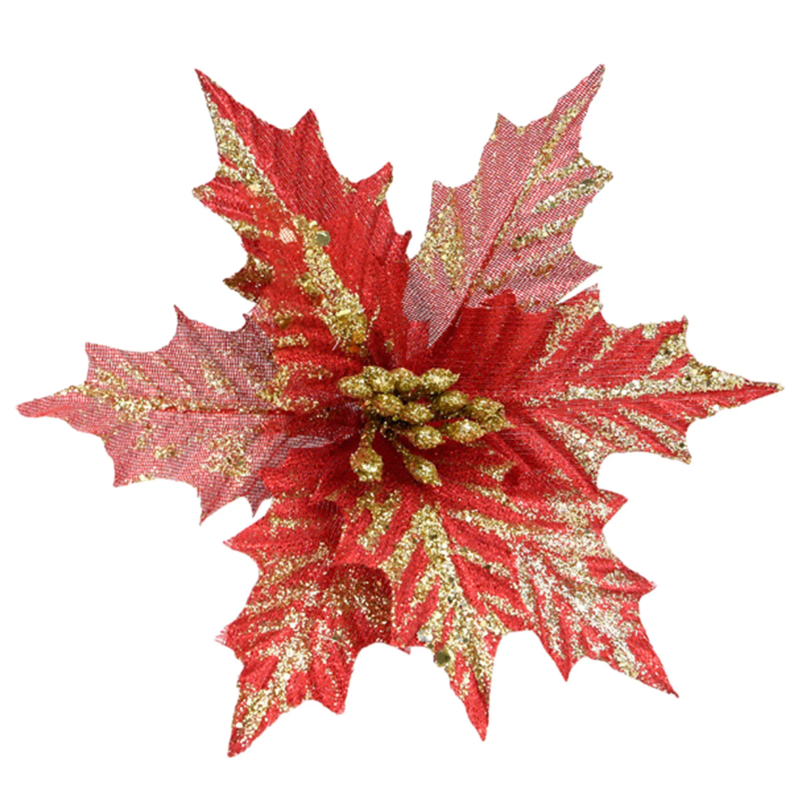 Christmas Fake Flower Christmas Tree Decoration Artificial Hang Flower Christmas Simulate Decorative Flower Home Festival Decor