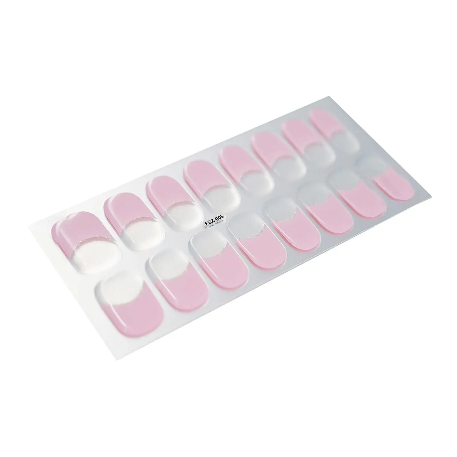 ملصقات أظافر جل من الراتنج البيئي، شرائط طلاء أظافر شبه معالجة بغطاء كامل، شارات أظافر للاستخدام المنزلي في الصالونات #3