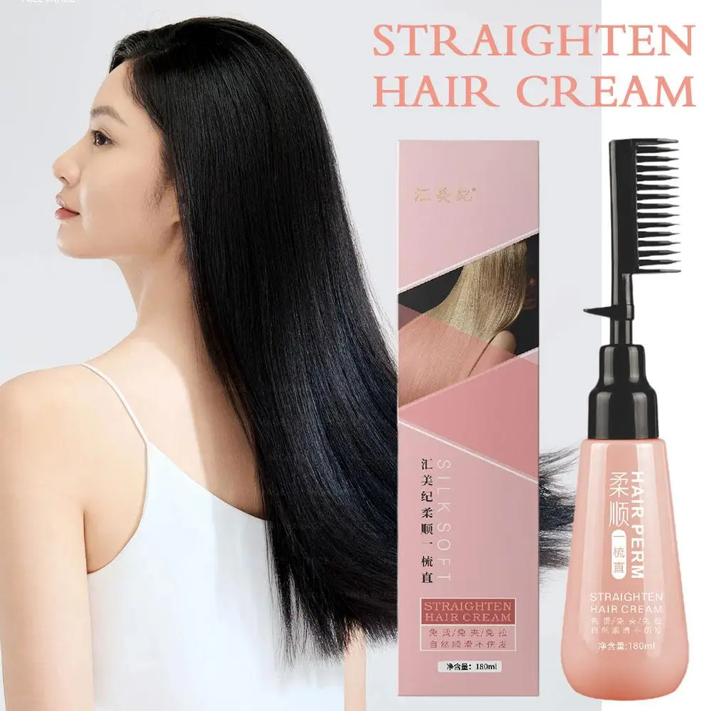 

180ml Hair Straightening Comb Keratin Cream For Smoothing Hair Professional Keratin For Permanent Straightening Hair Care H5M1