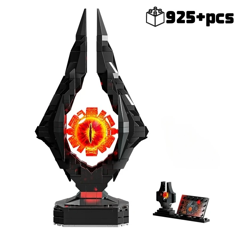 

Креативные черные строительные блоки Allfather's Eye, классическое украшение для рабочего стола, модель в сборе, игрушка для мальчиков, детский подарок