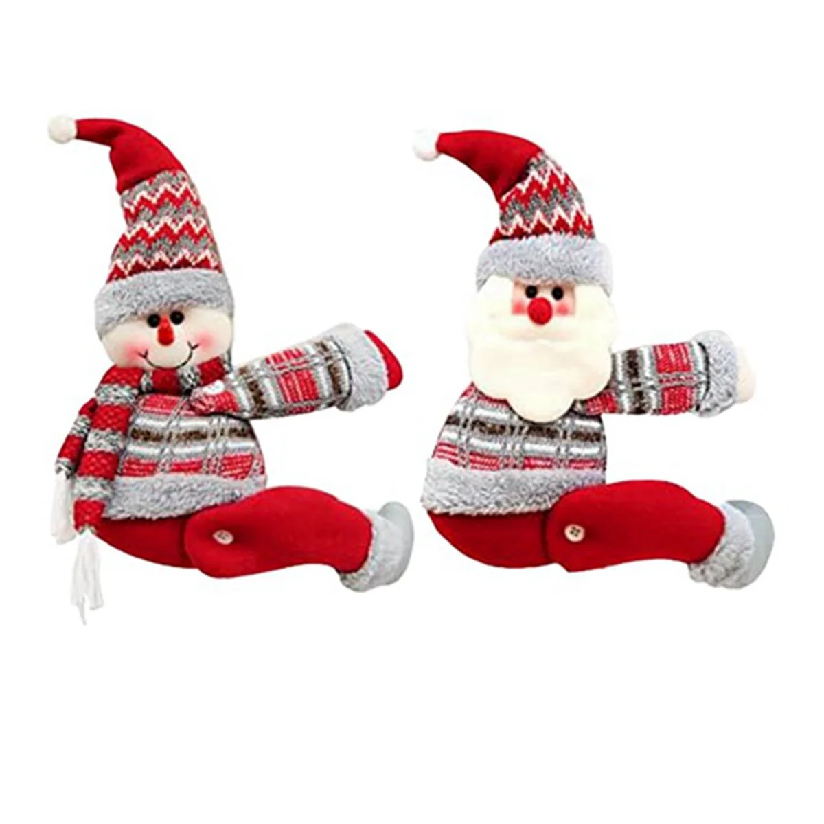 Set of 2 Christmas Curtain Buckle Tieback,Cute Santa -Curtain Holdbacks Tiebacks,Christmas Holiday Decor for Home