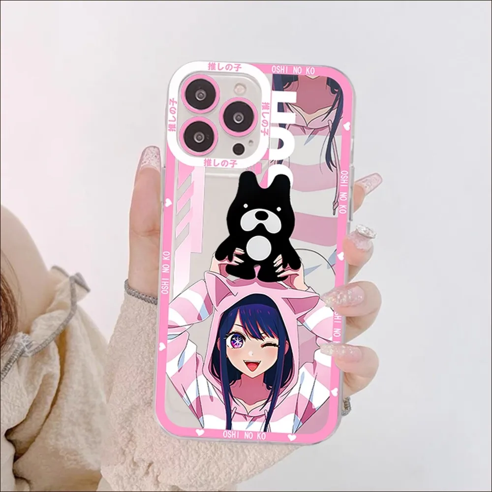 Oshi No Ko Anime Ai Hoshino Phone Case For iPhone 11 12 13 14 Mini Pro Max XR X XS TPU Clear Case