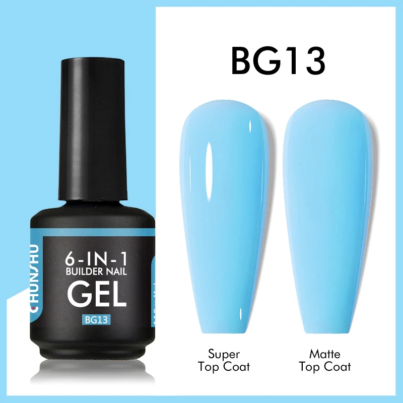 CHUNSHU TPO Gratis 6 IN 1 Uitbreiding UV Gel Polish In Een fles Builder Nagelgel Rubberen Basislaag Semi Permanente Nagels Art 15 ML