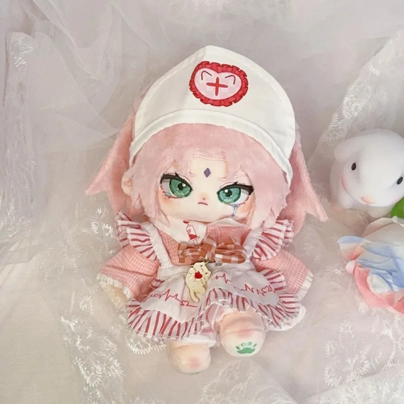 

20cm Anime Attributes Girl Sakura Cosplay Cotton Doll Body With Skeleton Cartoon Change Suit Soft Plushies Toy Figures Fans Gift