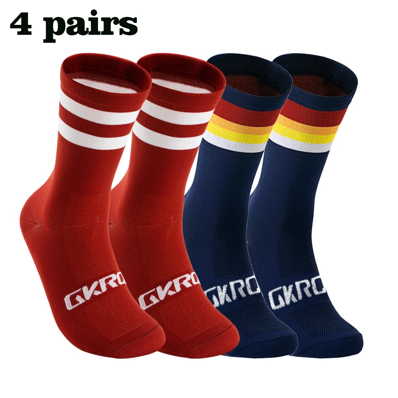 4 Pais Hohe Qualität Beruf Team Männer Frauen Radfahren Socken Bike Socken Atmungsaktive Fahrrad Socken Outdoor Sportswear Racing Socken – Detail 6