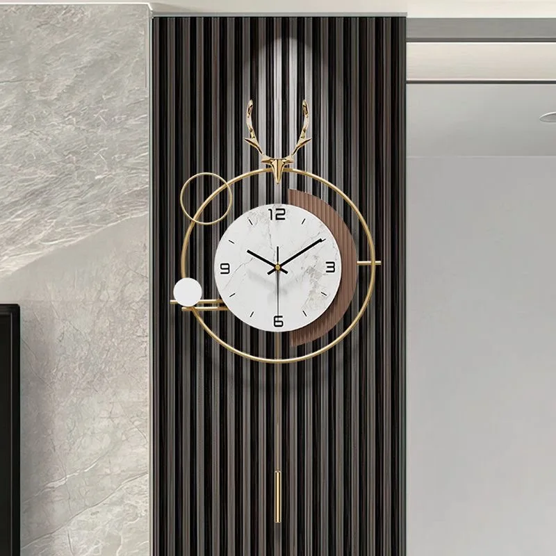 77*45cm L large dropshipping products 2024 modern luxury wall hanging clock decorative large metal wall watch clock home decor