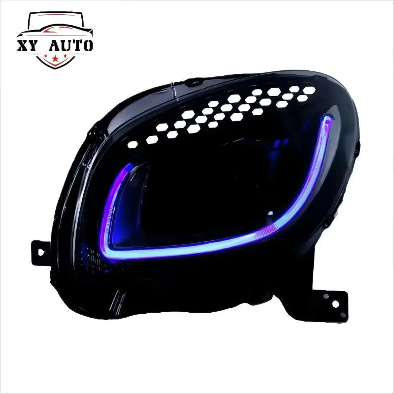 メルセデスベンツW453用高品質LED改造スマートヘッドライト 新型 白赤色温度6000K 長寿命 自動車