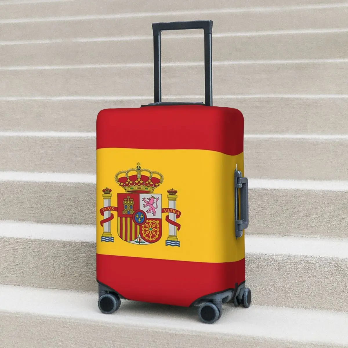 

Flag Of Spain Suitcase Cover Protection Elastic Travel Luggage Protector Covers for 18-32 Inch