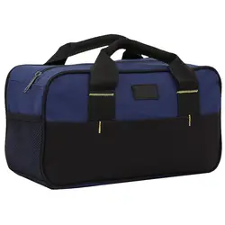 Bolsa de herramientas de alta resistencia con cremallera y bolsillos laterales, bolsa de almacenamiento de herramientas impermeable para automóviles, taladro, jardín, electricista, 35x20x14cm