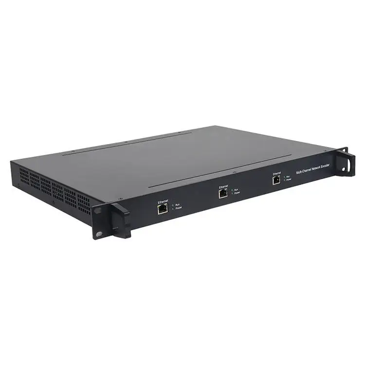 New Arrival HD-SDI IP Encoder 4/8/12 Channel Inputs HEVC/H.265/MPEG-4/H.264 Encoder IP Video 1080P 60fps UDP RTP