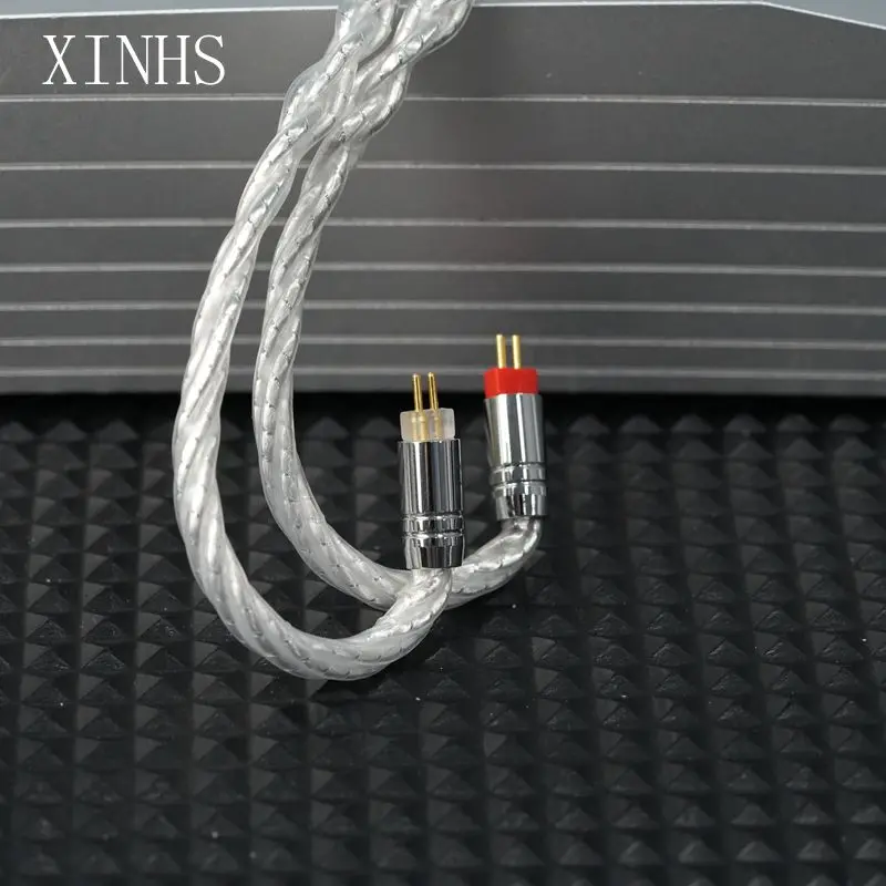 Xinhs S06 8-Strand Zeer Zuivere Verzilverde Palladium Oortelefoon Upgrade Kabel